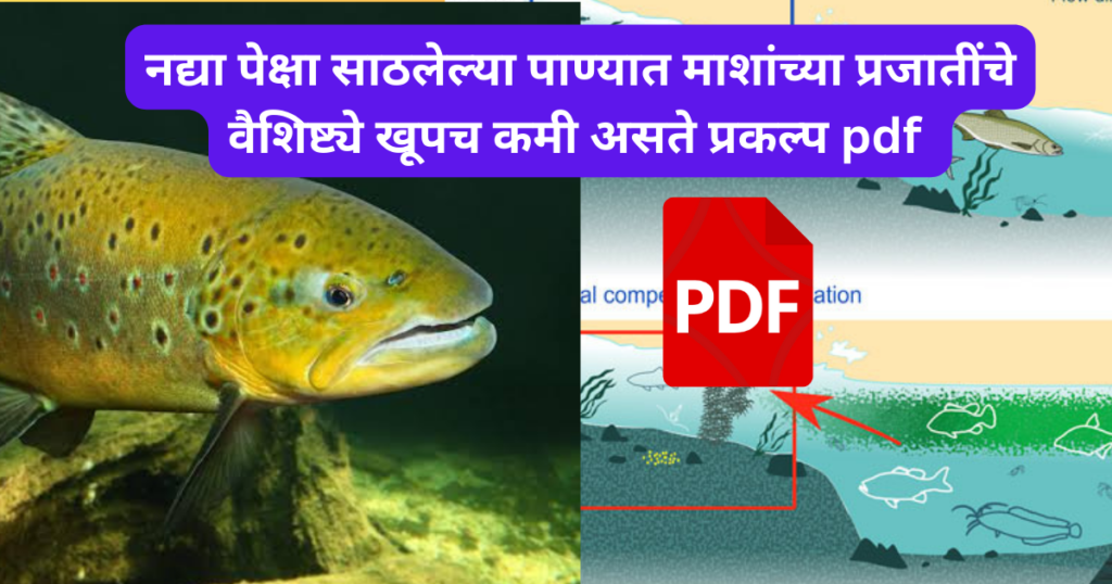 Nadh paksh sathlelya panyat mashnchy prajayiche vaishishte khupch kami asate prakalp